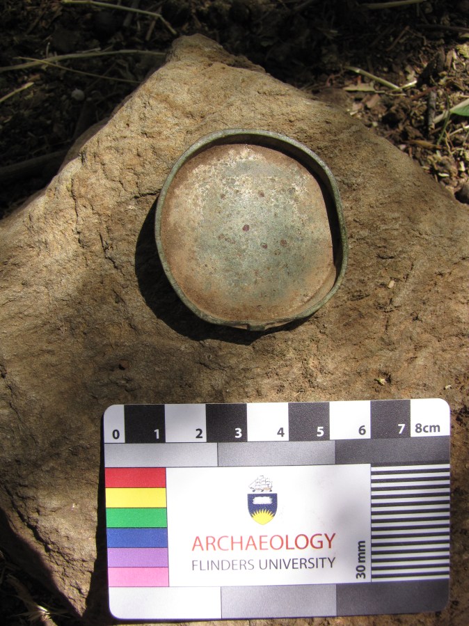 The back of a fob watch