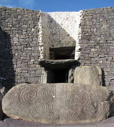 Decorated entrance stone to Newgrange passage tomb