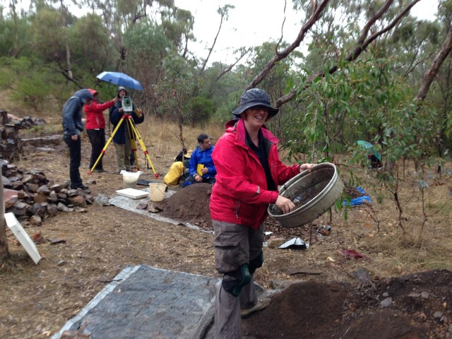 I'm sieving in the rain