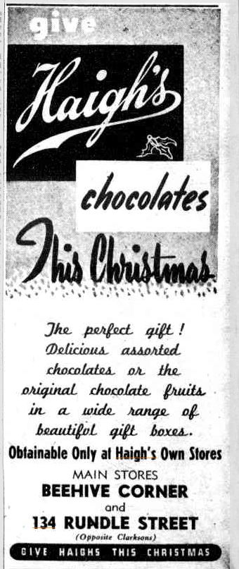 Give Haigh's chocolates this Christmas