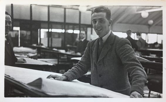My dad in the 1940s, in one of his first jobs as a draftsman in Cardiff